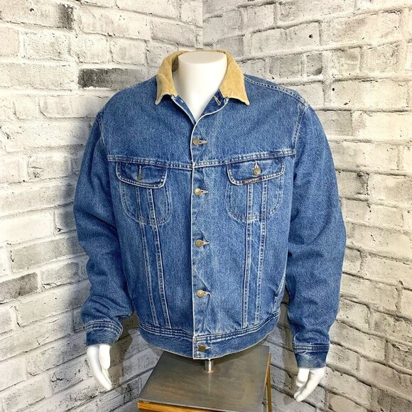Vintage Denver Haynes Sherpa Lined Jean Jacket - Picture 1 of 14
